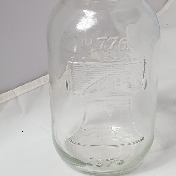 Anchor Hocking MASON BICENTENNIAL 1776~1976 Liberty Bell Quart Canning Jar - Picture 6 of 6